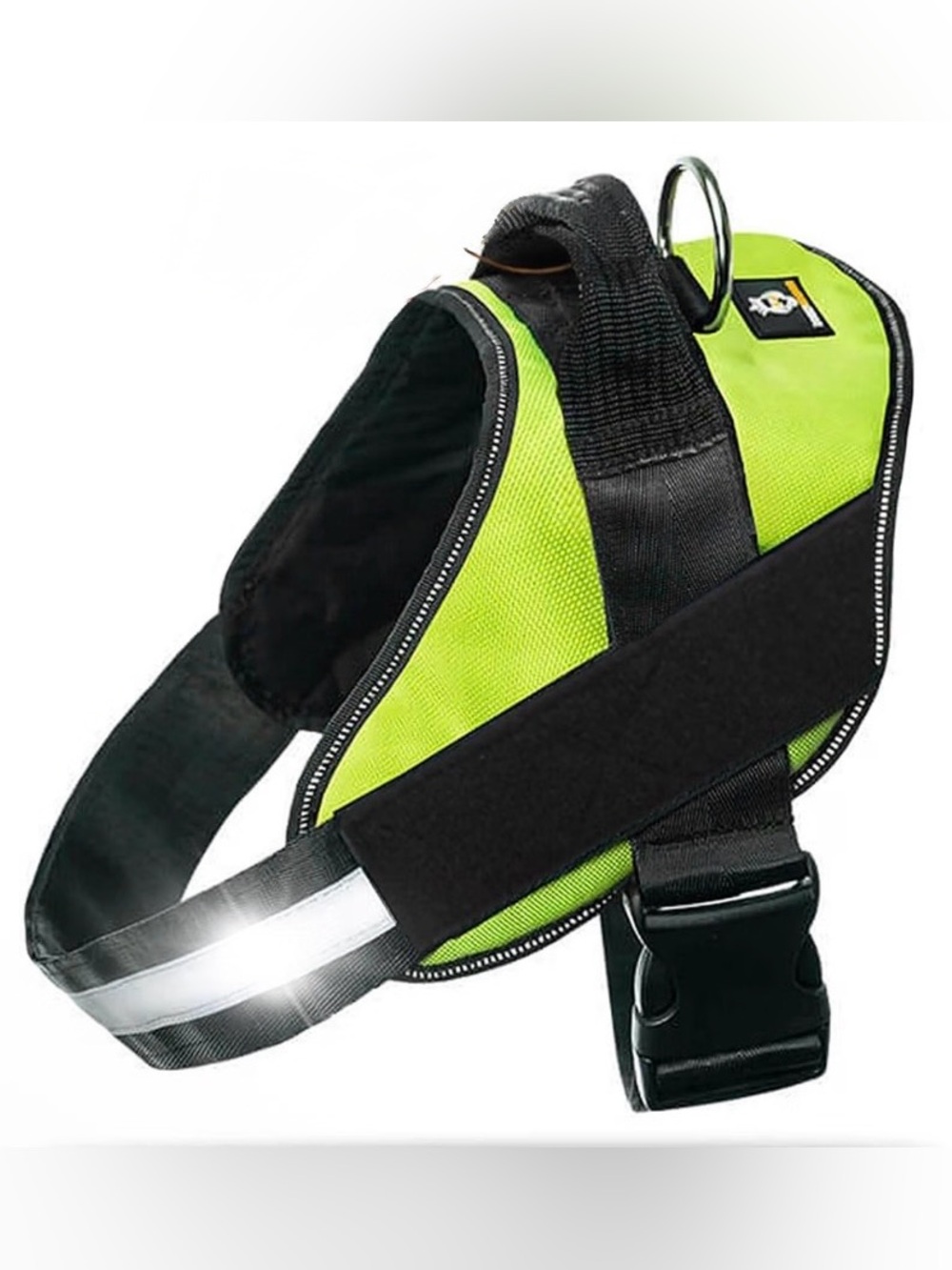Dog Harness No Choke Reflective Adjustable Vest with Handle Green Medium